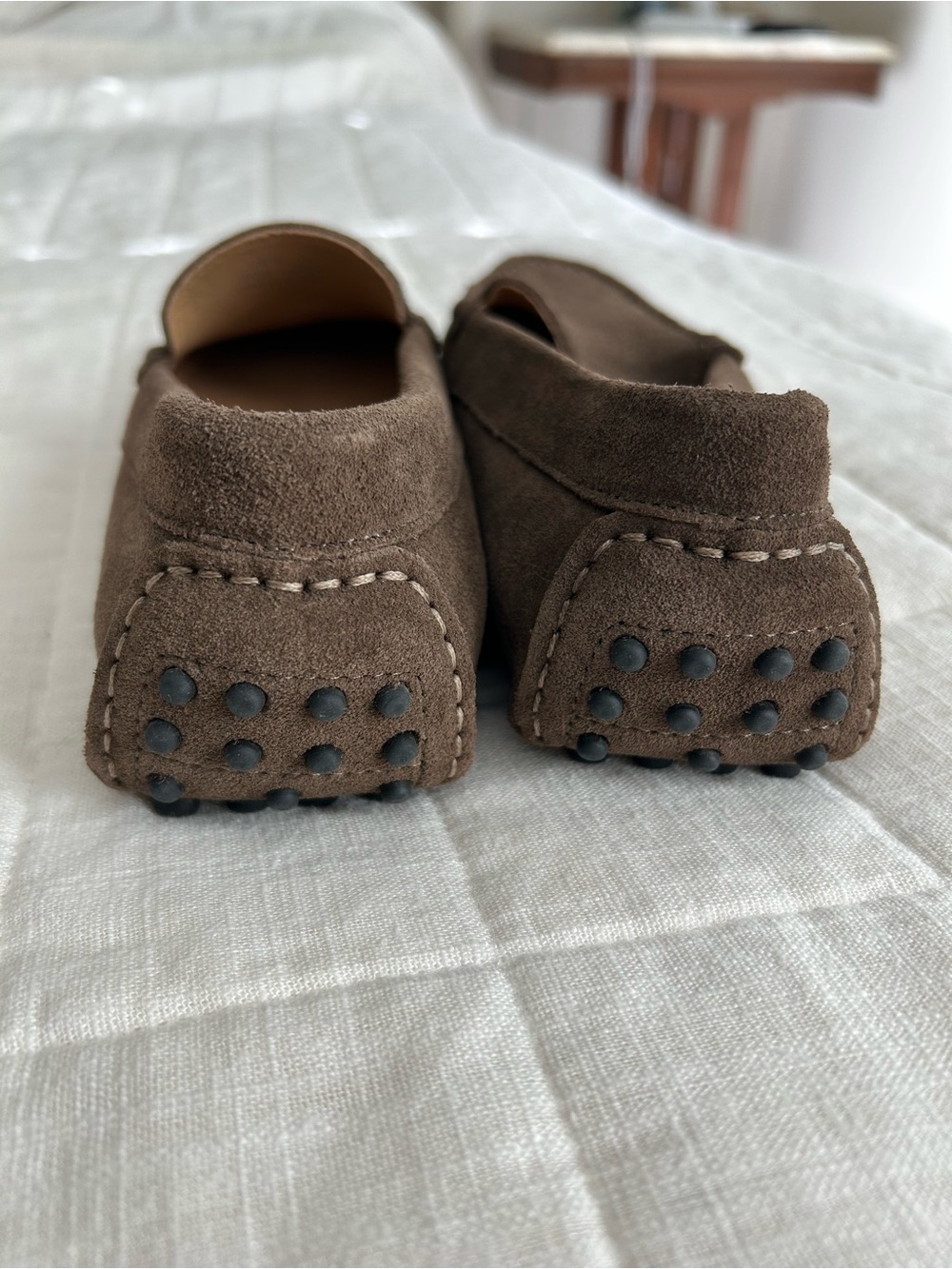 Quince Women's Suede Driving Loafers in Brown - Picture 6 of 9